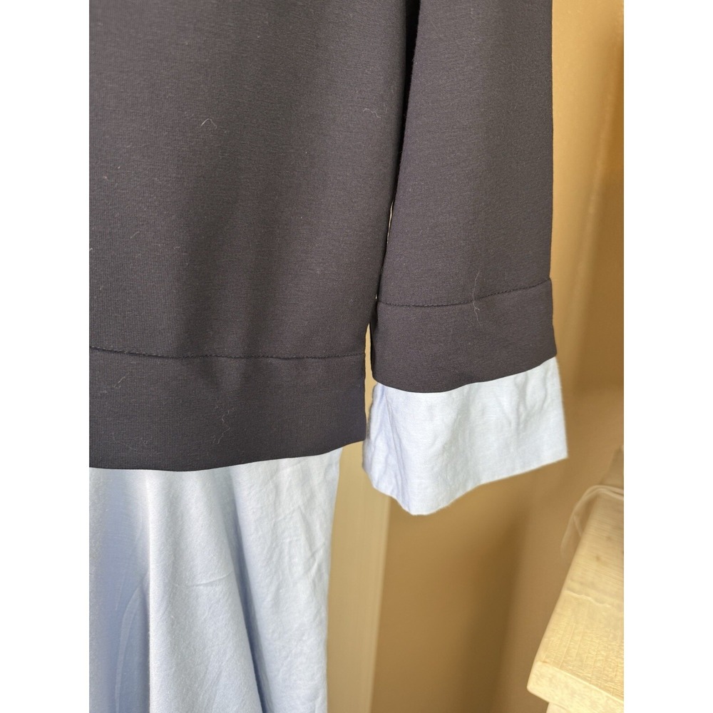 Zara Woman Women's Overlay Dress Twofer Navy Blue Size Small Flowy - Picture 4 of 8